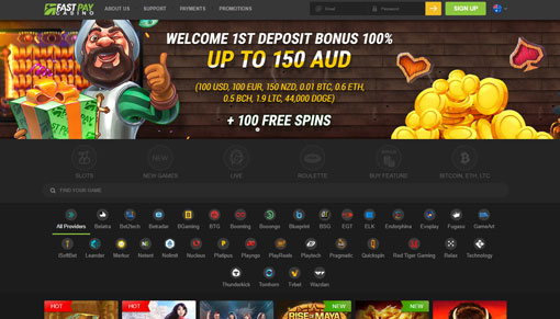 Fastpay AUD Online Pokies